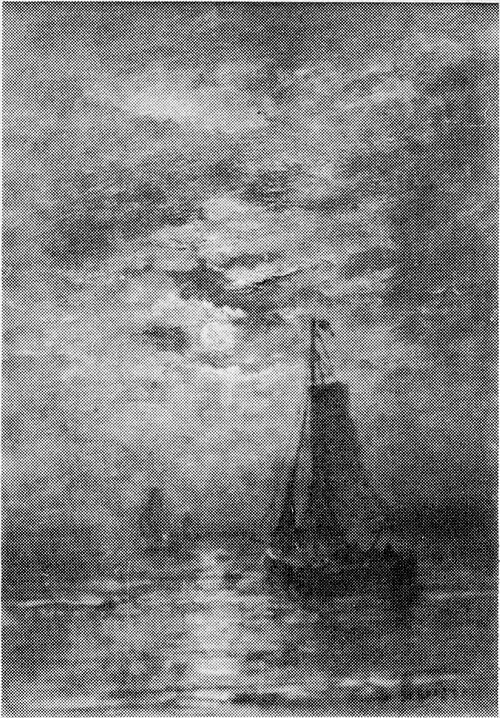 Maneschijn op zee, 1881, Hendrik Willem Mesdag