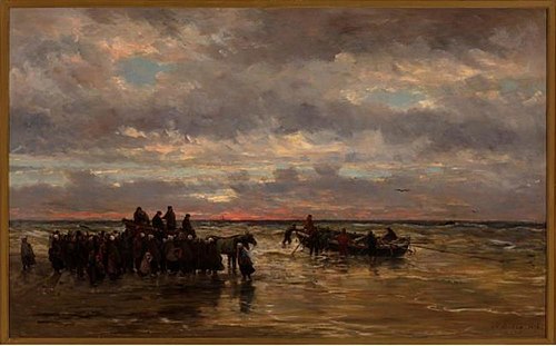 The return of the life boat, 1876, Hendrik Willem Mesdag