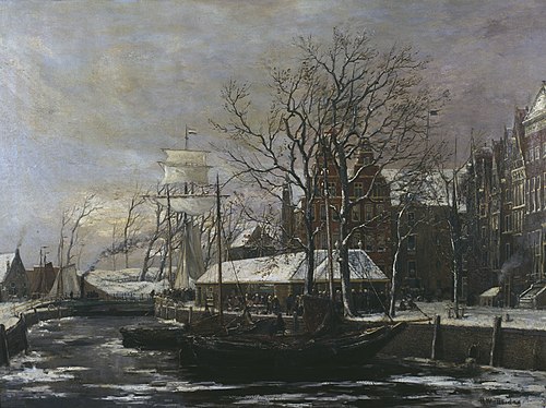 De Hoge der A met Visbanken te Groningen, 1879, Hendrik Willem Mesdag