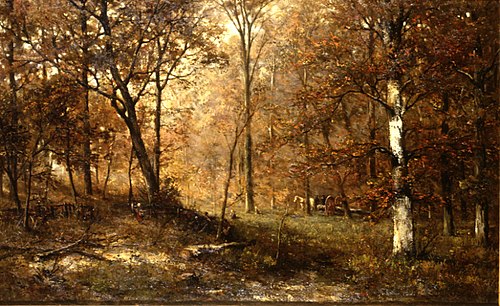 Bosgezicht, mogelijk Bois de Cambre, 1883, Hendrik Willem Mesdag
