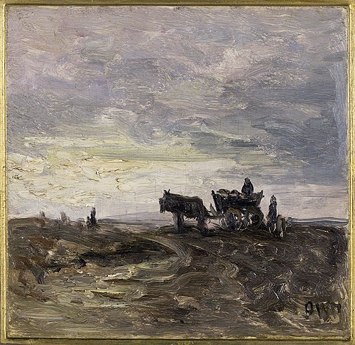 Landschap met boerenkar, 1881, Hendrik Willem Mesdag