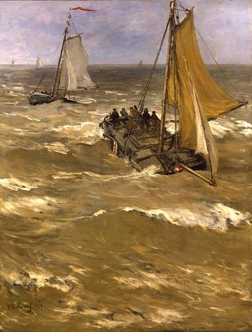 In the surf, 1879, Hendrik Willem Mesdag
