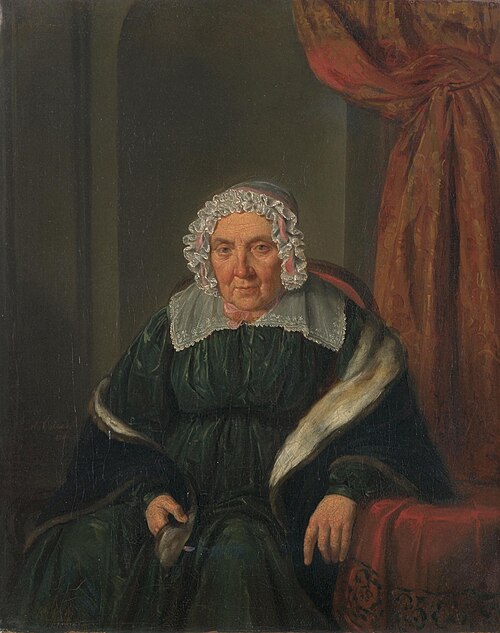 Portrait of Vrouwtje Salomon Cohen, 1840, Moritz Calisch
