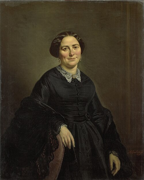 Johanna Christina Beelenkamp (1820-90). Wife of Cornelis Outshoorn, 1850, Moritz Calisch
