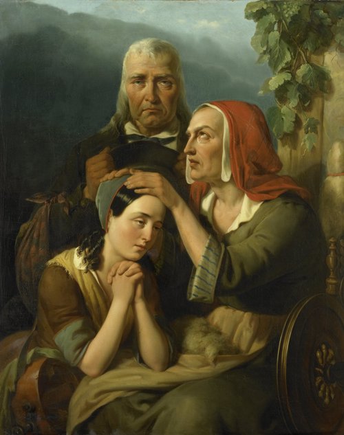 'A Mother's Blessing', 1844, Moritz Calisch