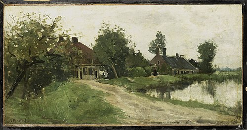 Near Breukelen on the Vecht, 1896, Nicolaas Bastert