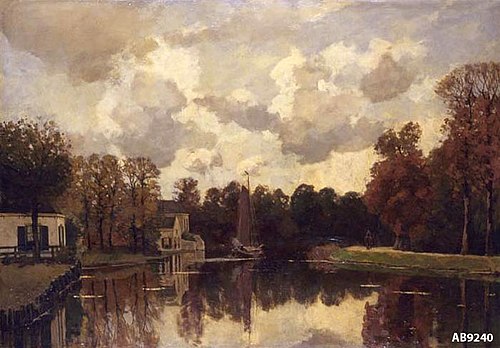 Aan de Vecht bij Breukelen, 1887, Nicolaas Bastert