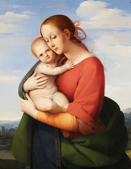 Madonna mit Kind, 1821, Johann Evangelist Scheffer von Leonhardshoff
