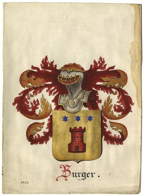 Wapen van het geslacht Burger, , Jan Wilhelmus de Bruyn