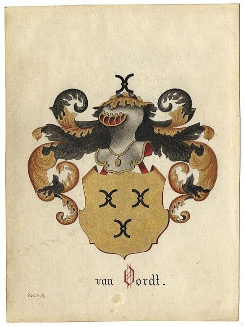 Wapen van het geslacht Van Oordt, , Jan Wilhelmus de Bruyn