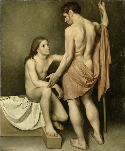 Étude de nu d'un homme et d'une femme, 1808, Woutherus Mol