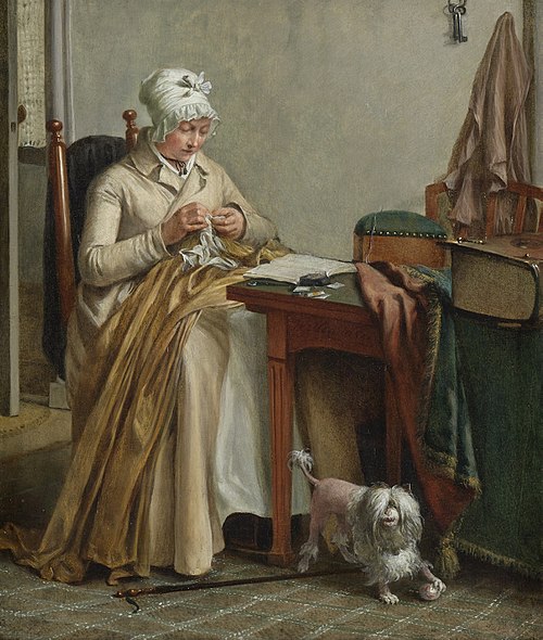 Interior with Woman Sewing, 1805, Wybrand Hendriks