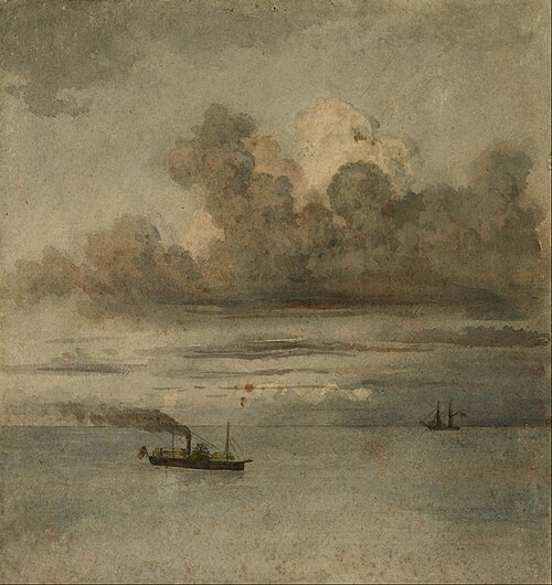 Paisaje con barcos, 1862, Prilidiano Pueyrredón