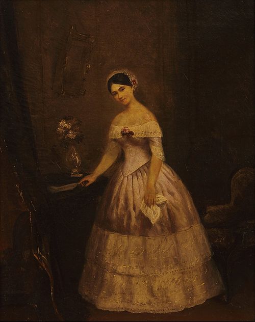 Retrato de Manuelita Rosas (estudio), 1851, Prilidiano Pueyrredón