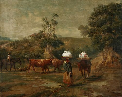 Lavanderas en el bajo de Belgrano, 1865, Prilidiano Pueyrredón