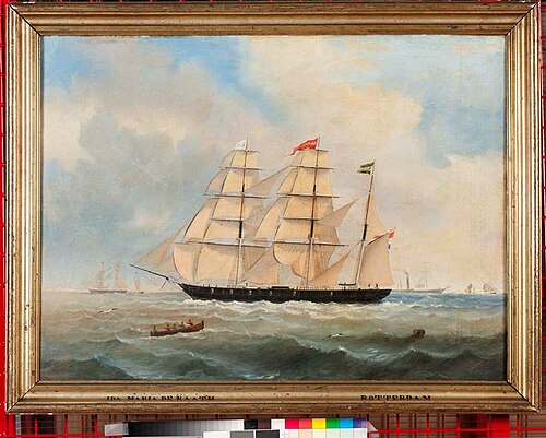 Het barkschip 'Ida Maria de Raadt', 1872, Jacob Vermaas