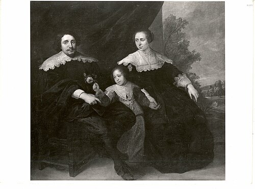 sitting married couple with daughter, 1610, Cornelis de Vos