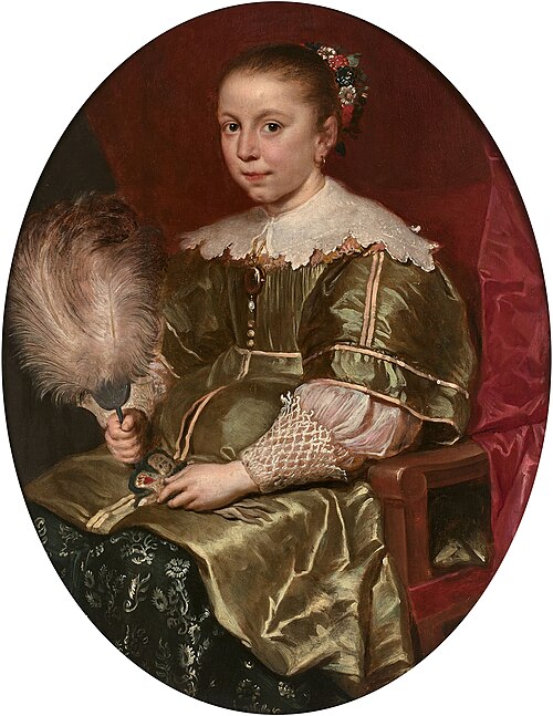 Portrait of a young girl with a fan, 1650, Cornelis de Vos