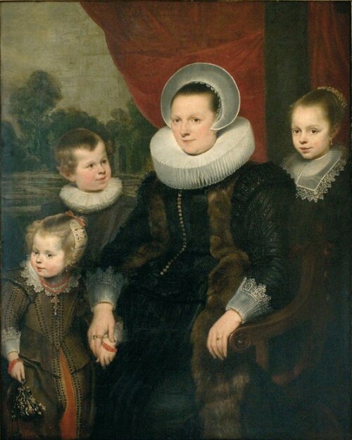 Portrait of a mother and her three children, 1628, Cornelis de Vos