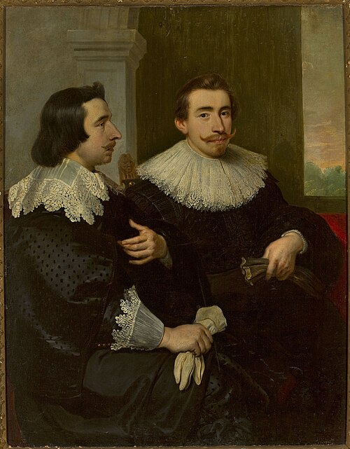 Portrait de deux hommes aux gants., 1631, Cornelis de Vos