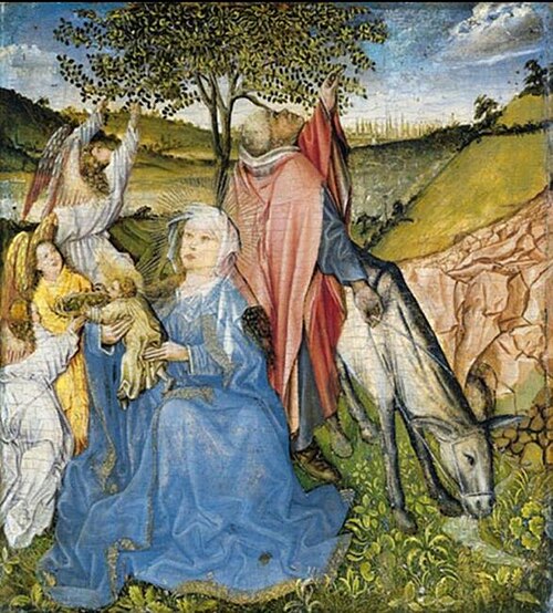 Painted Marble Panel in a Stone Frame, 1450, 