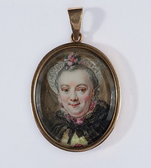 Porträtt sannolikt föreställande grevinnan Ulrika Lovisa Tessin, född Sparre (1711-1768), 1722, Leonhard Örnbeck
