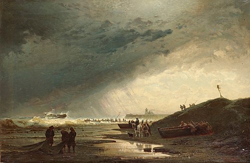 Shipwreck by the coast, 1862, Hermann Eschke
