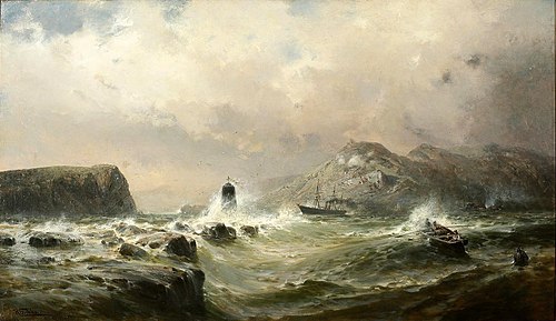 Warning Beacon on the Clyde River, Scotland, , Hermann Eschke
