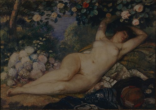 Femme nue à la rose, , Adrien Wilborts