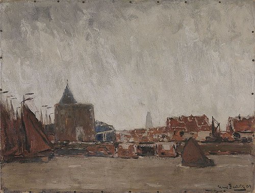 Stadt an der Zuidersee, 1909, Hans von Bartels