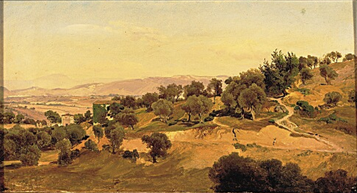 Italian landscape at Narni., 1850, Anders Christian Lunde