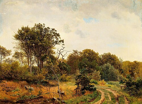 Summer day in Hellebæk, 1850, Anders Christian Lunde