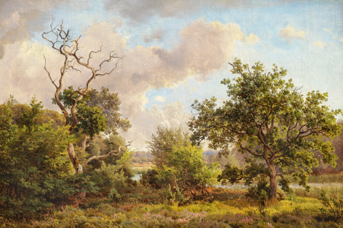 A summer day at Bøllemosen., 1850, Anders Christian Lunde