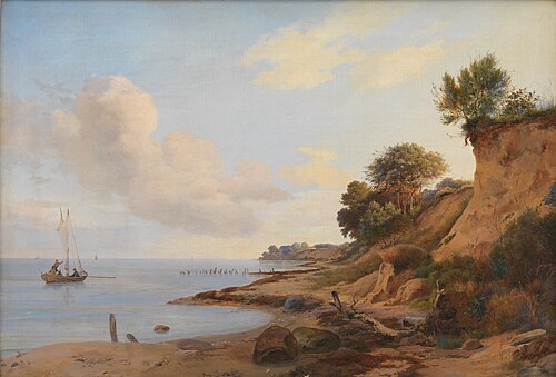 Strandparti i nærheden af Tårbæk, 1841, Anders Christian Lunde