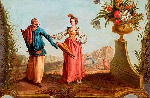Pulchinello and Lucretia, 1742, Andien de Clermont
