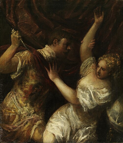 Tarquinius Sextus and Lucretia, 1570, Titien