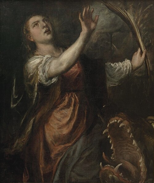 Saint Margaret and the Dragon, 1570, Titien