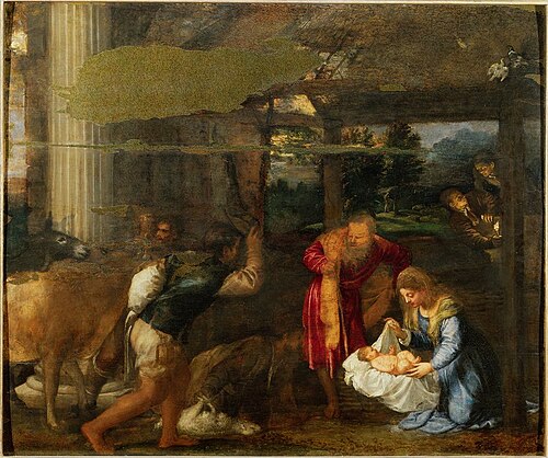 Adoration of the Shepherds, 1532, Titien