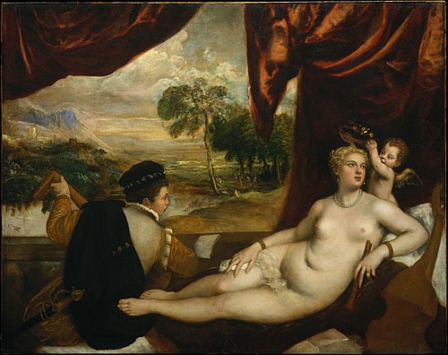 Venus with Musician, 1600, Titien