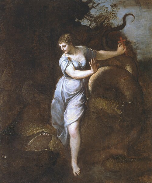 Saint Margaret and the Dragon, 1552, Titien