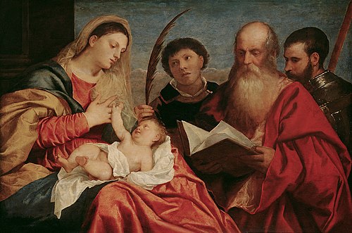 Madone avec saints, 1520, Titien