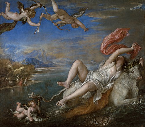 Le Rapt d'Europe, 1560, Titien