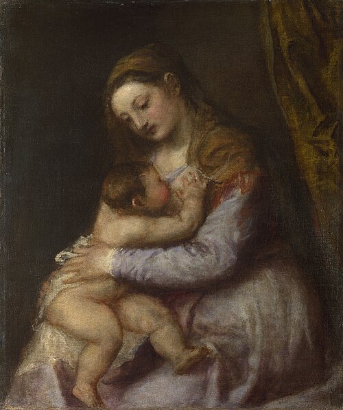 The Virgin suckling the Infant Christ, 1570, Titien