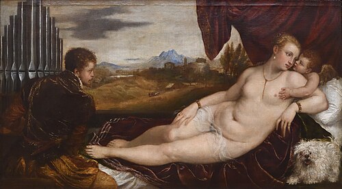 Venus with the Organ Player, 1550, Titien