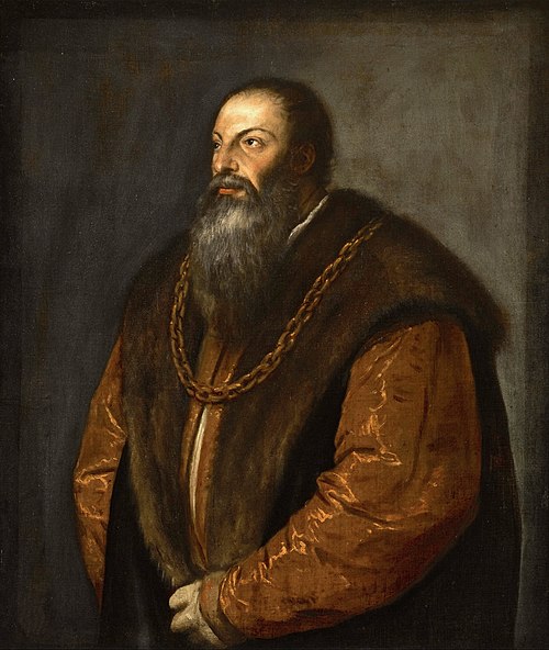 Portrait of Pietro Aretino, 1537, Titien