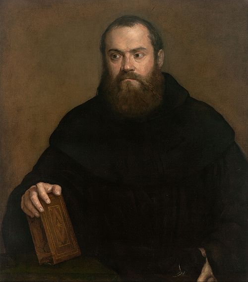 A monk with a book, 1550, Titien
