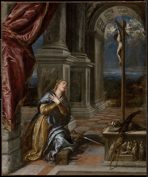 Saint Catherine of Alexandria at Prayer, 1567, Titien