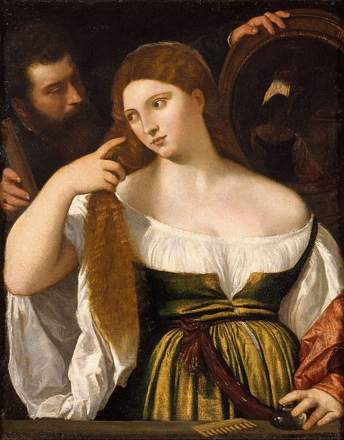 Girl Before the Mirror, 1515, Titien