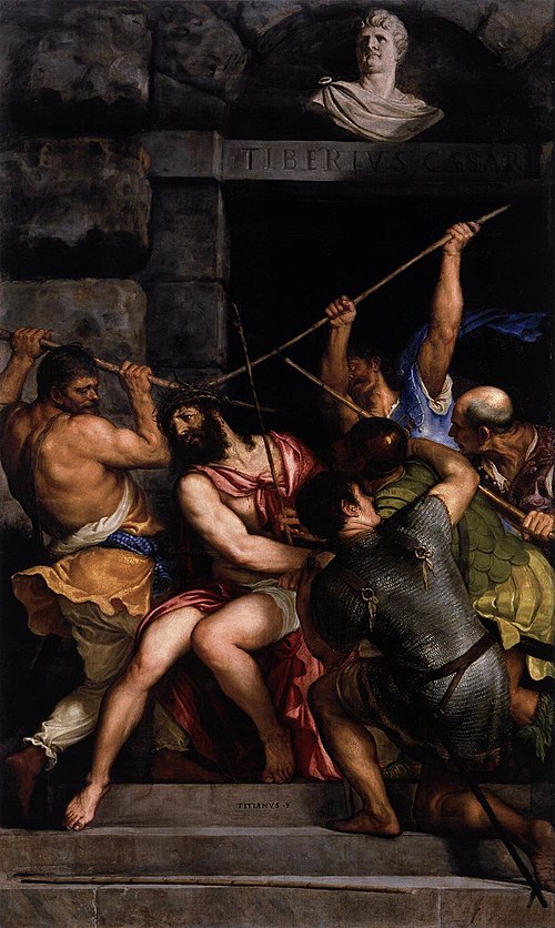 Le Couronnement d'épines, 1542, Titien