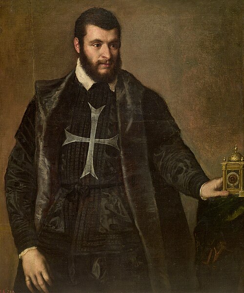Knight with a Clock, 1550, Titien